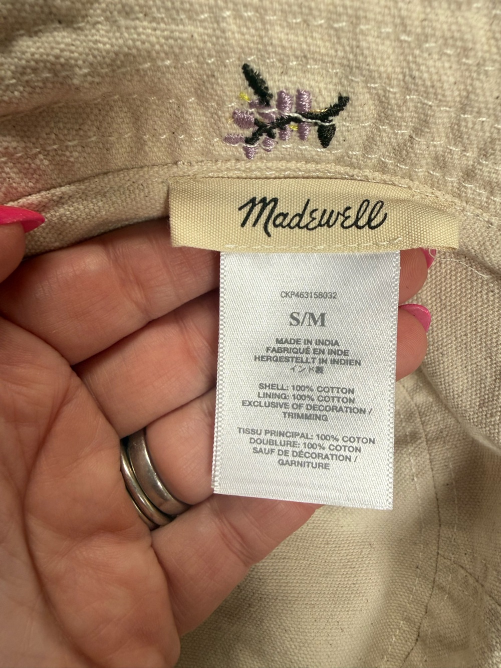 Madewell 90’s fruit embroidered bucket hat - Picture 6 of 7